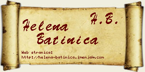 Helena Batinica vizit kartica